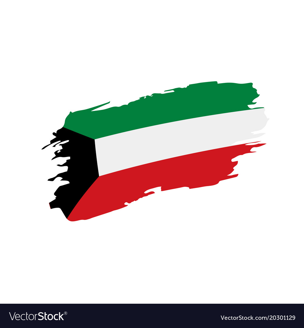 Kuwait flag Royalty Free Vector Image - VectorStock