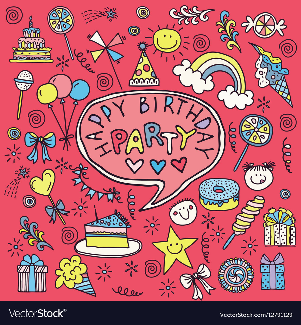 Poster for birthday greetings Royalty Free Vector Image