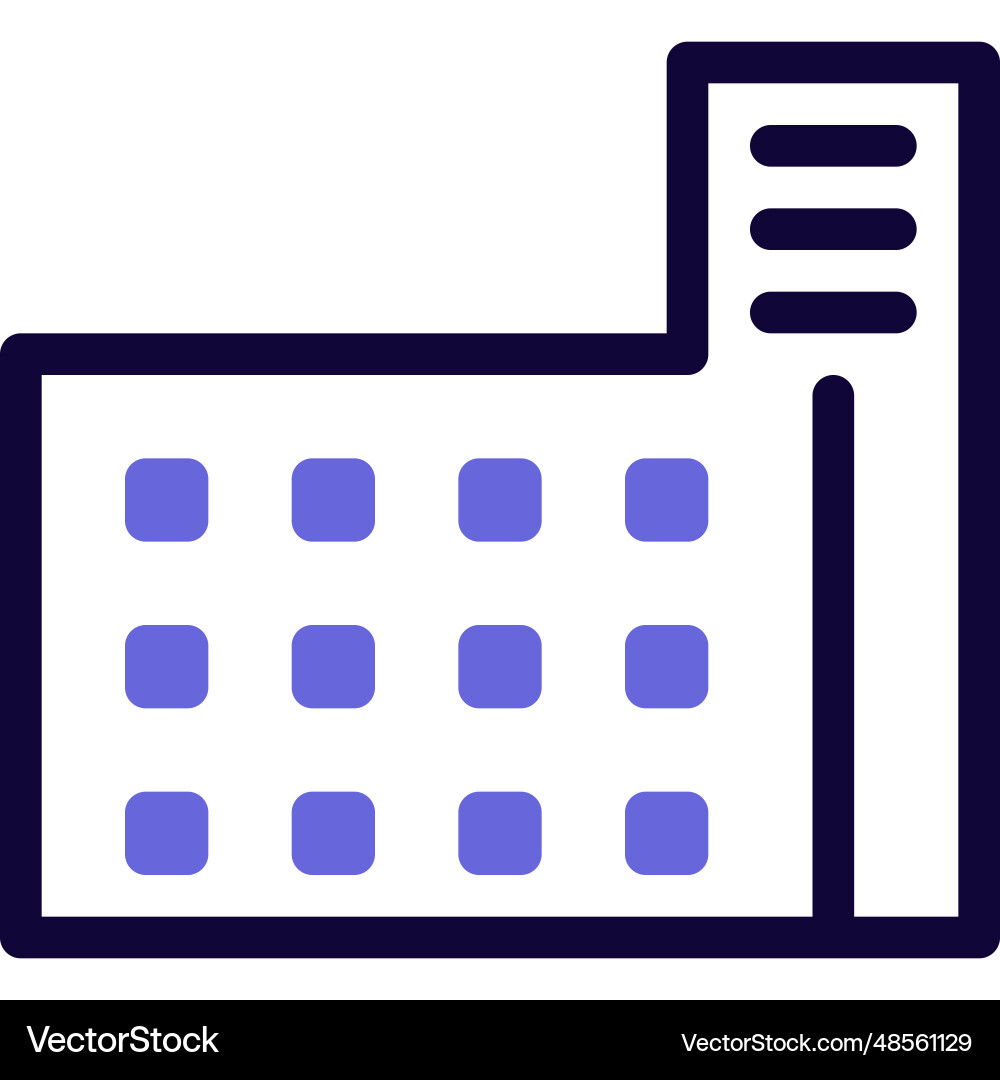 Spacious modern building with plenty of windows Vector Image
