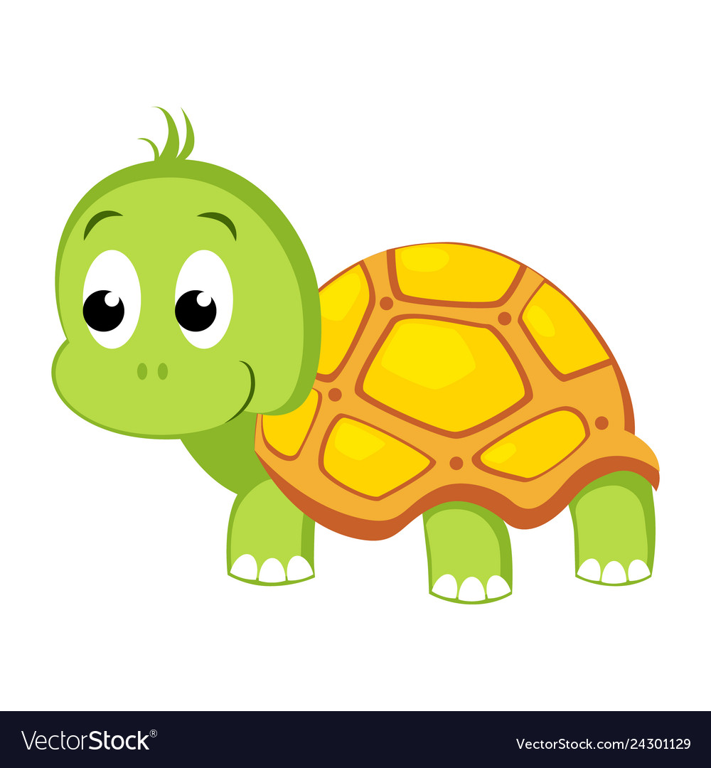 Turtle funny alphabet animal Royalty Free Vector Image