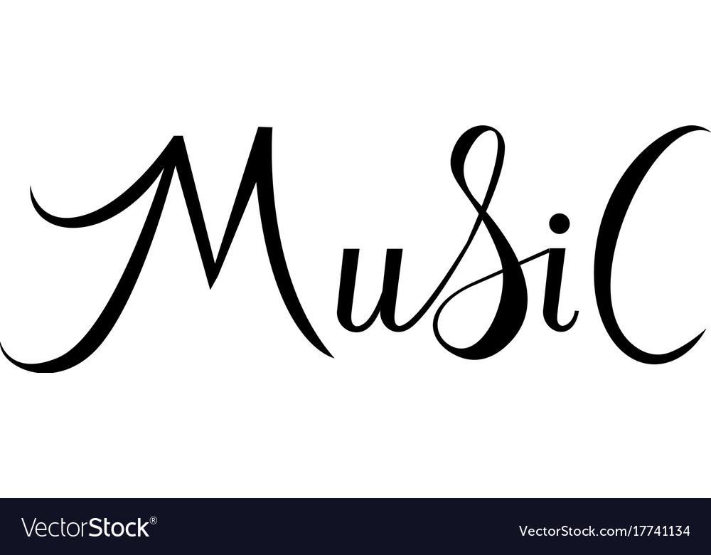 Music lettring text Royalty Free Vector Image - VectorStock