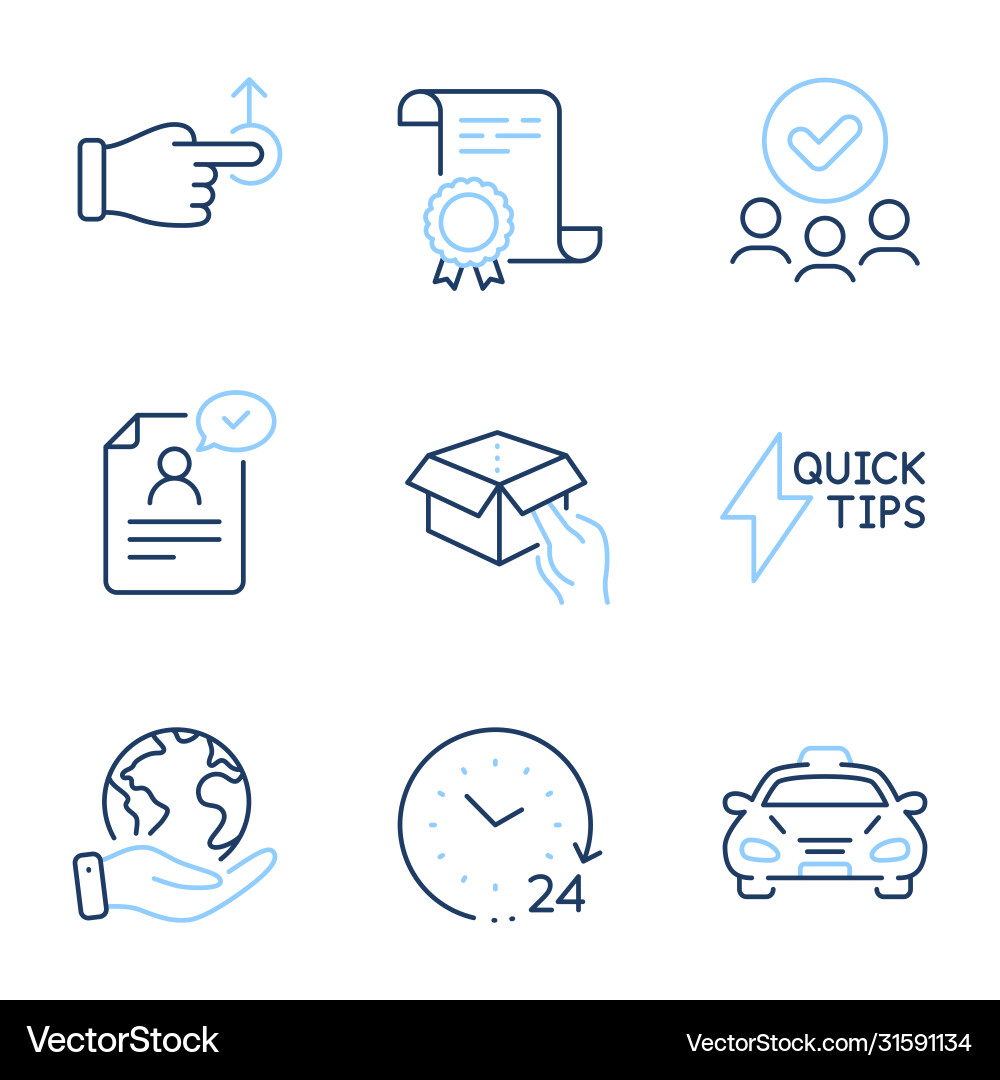 Quickstart guide drag drop and resume document Vector Image