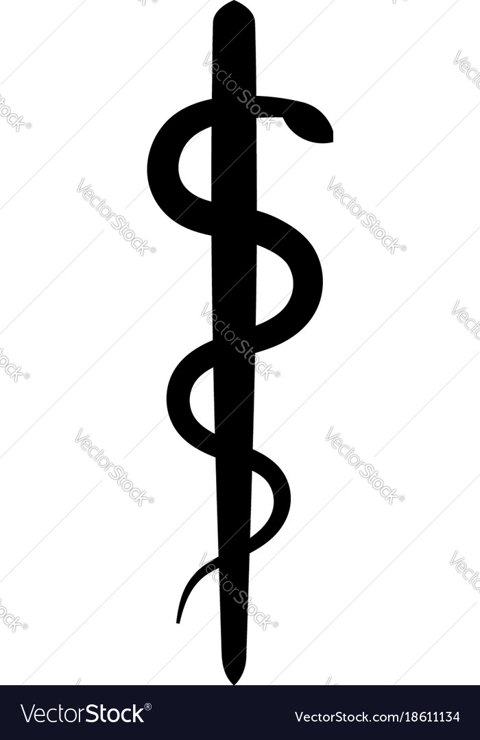 rod of asclepius vector