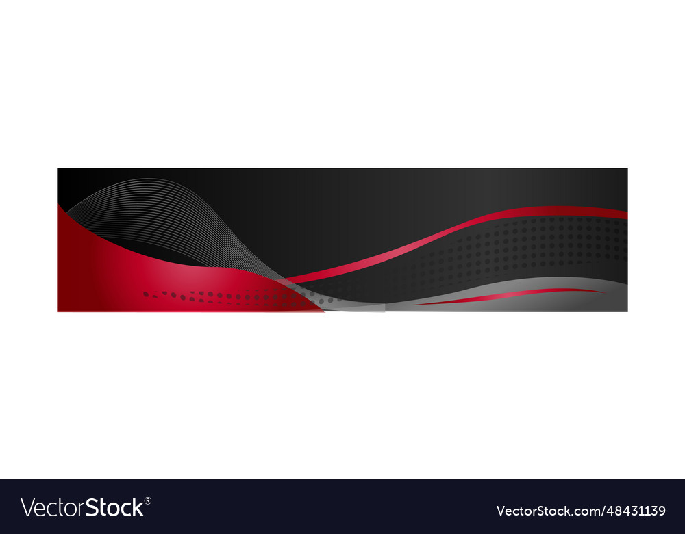 Abstract stylish wave header design isolated Vector Image