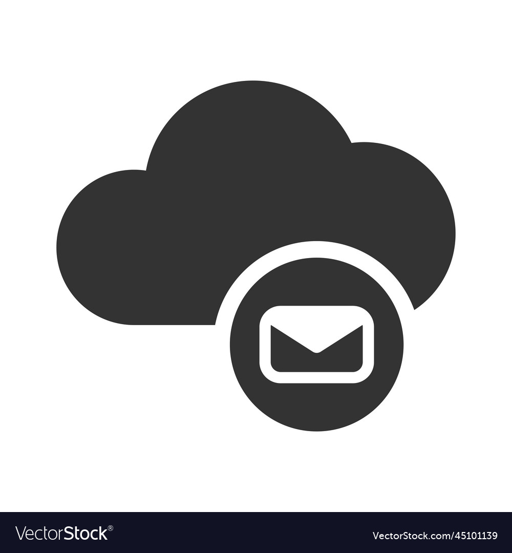 Cloud massage icon Royalty Free Vector Image - VectorStock