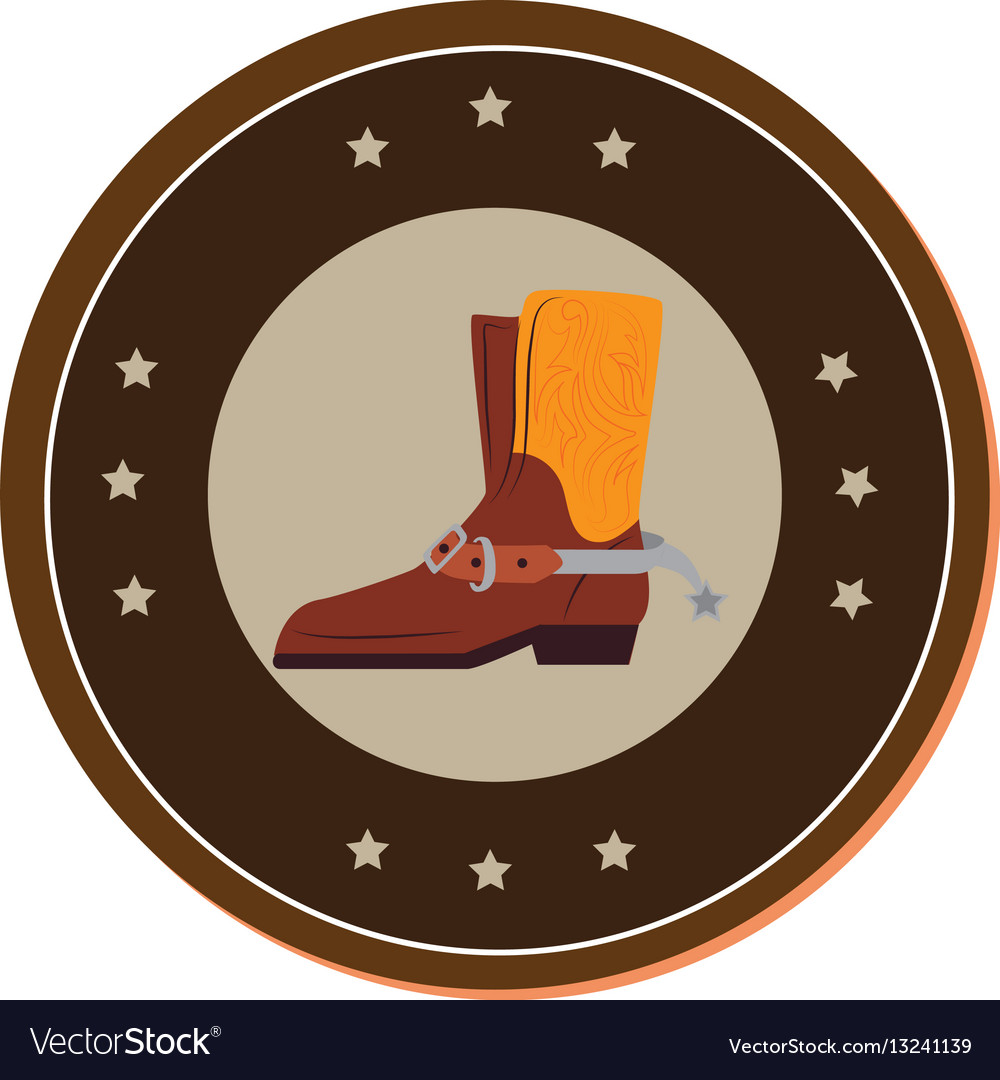 Cowboy boots wild west Royalty Free Vector Image