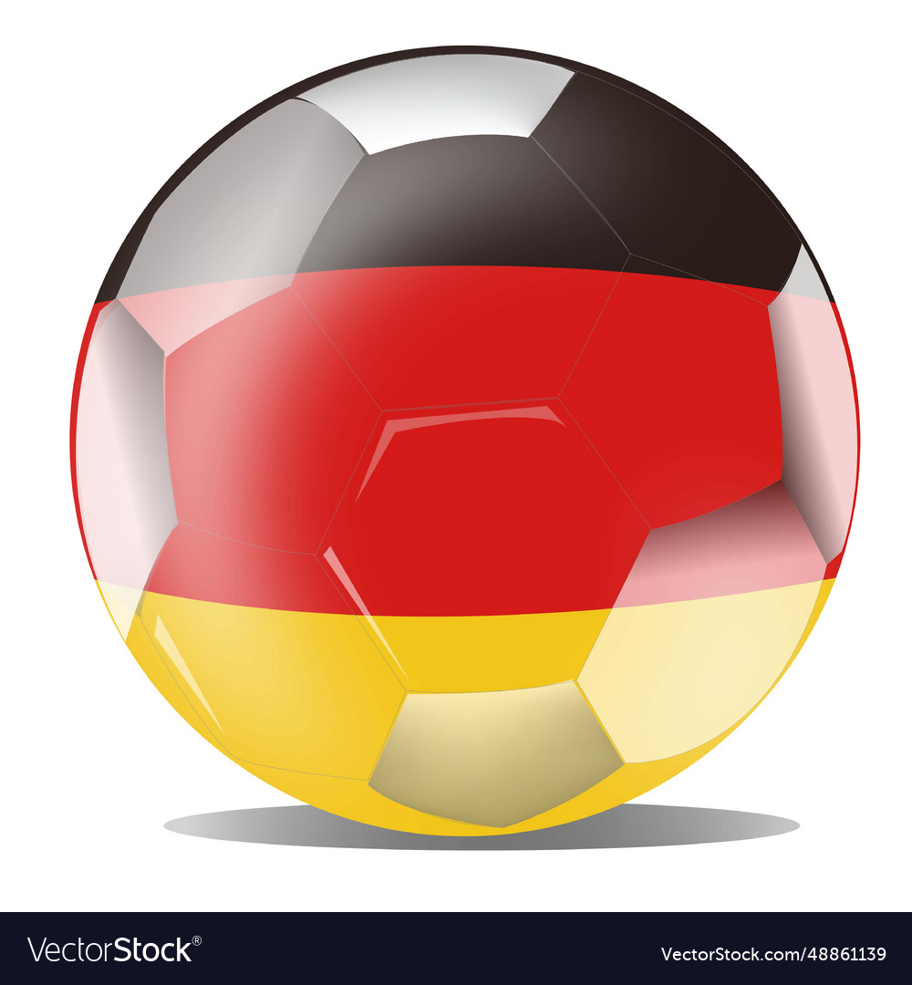 Germany flag football Royalty Free Vector Image