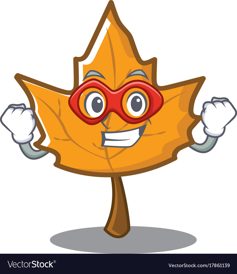 Super hero maple character cartoon style Vector Image