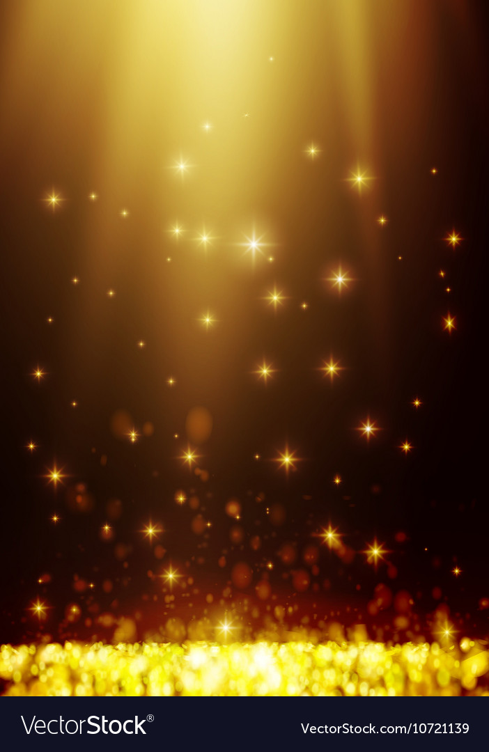 Yellow dark bokeh abstract light background Vector Image