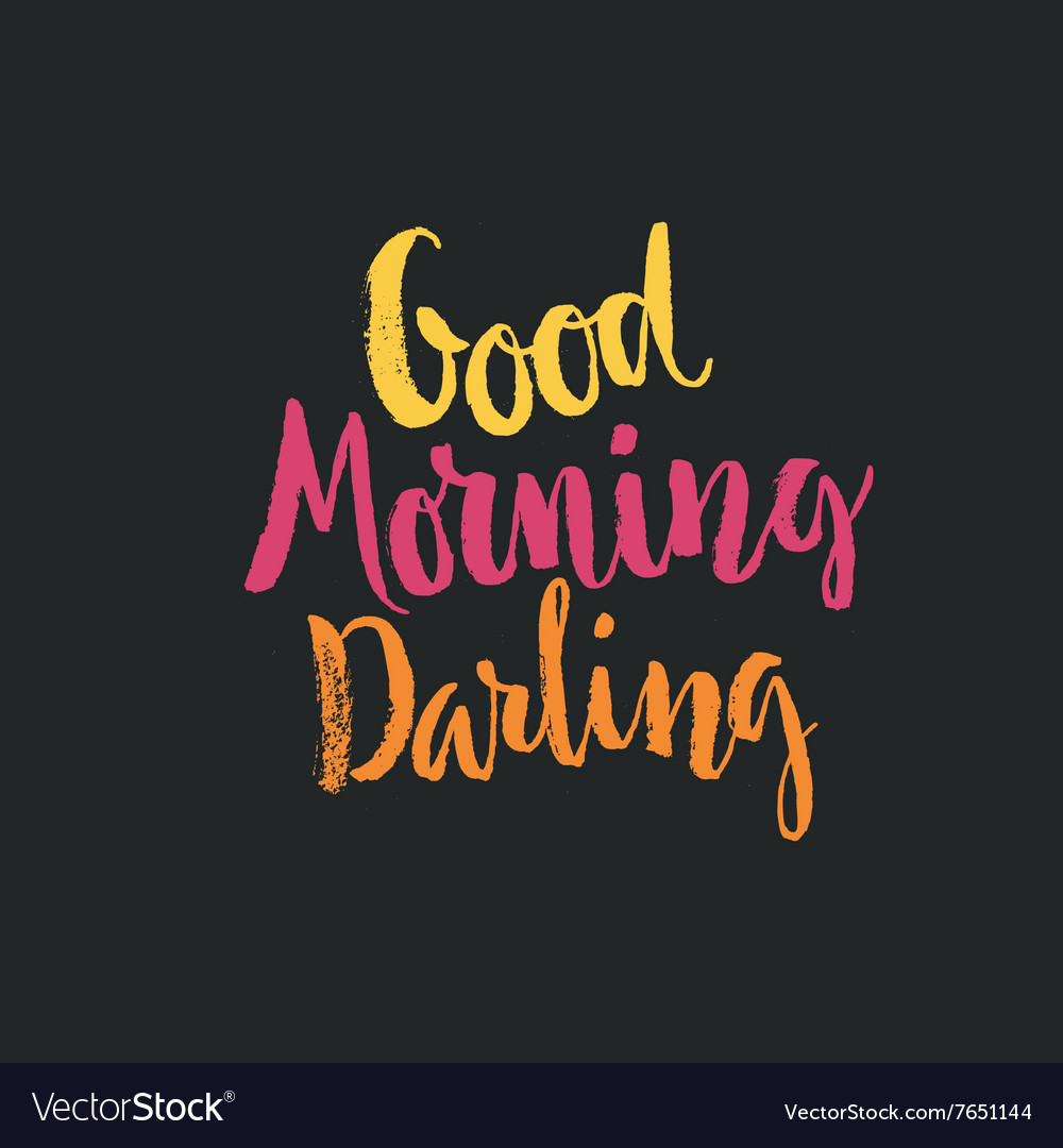 Good morning lettering Royalty Free Vector Image