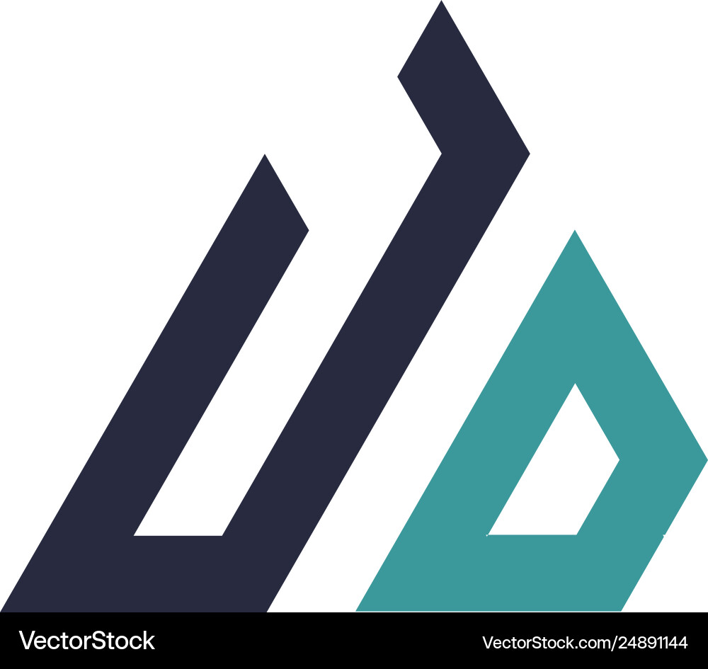 Initial letter triangle logo Royalty Free Vector Image