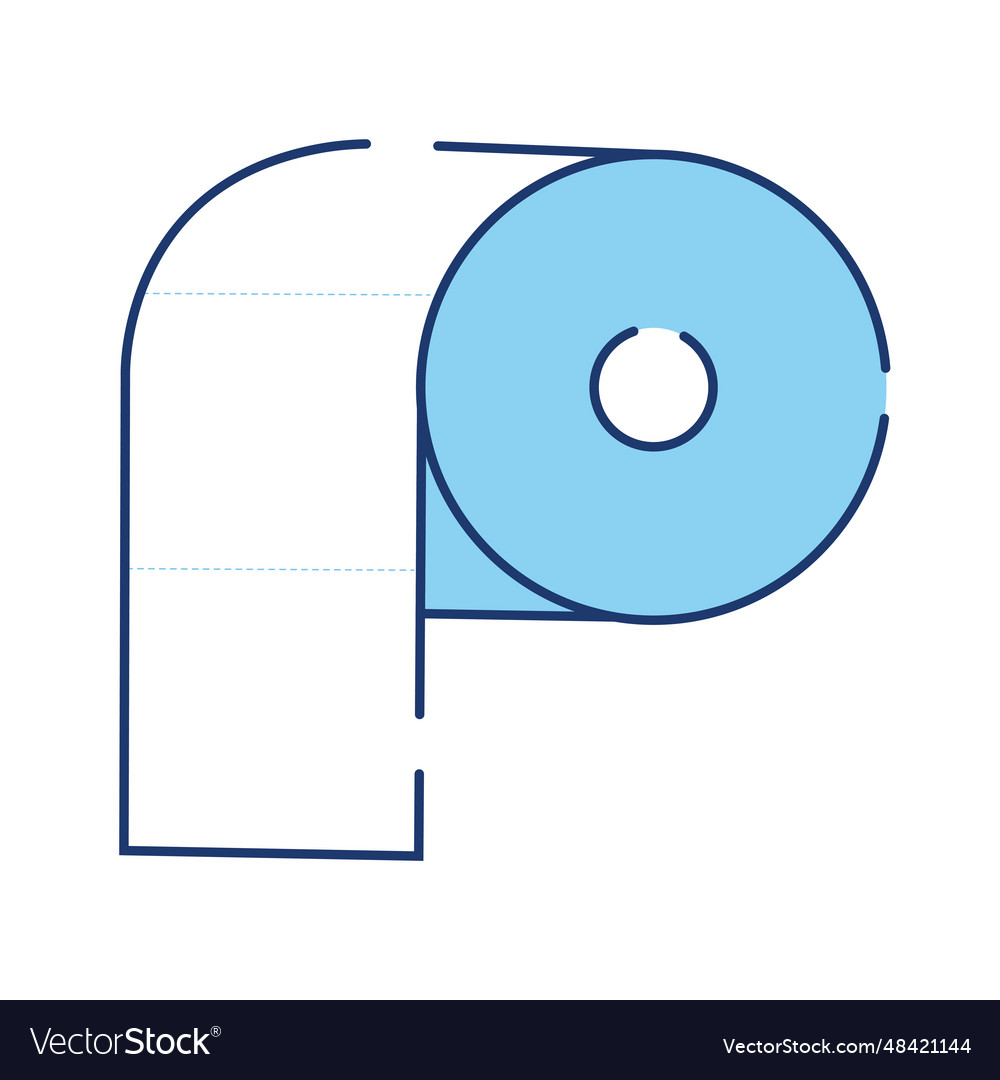Isolated monochrome toiler paper icon Royalty Free Vector