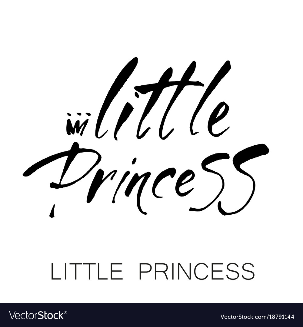 Little princess lettering Royalty Free Vector Image