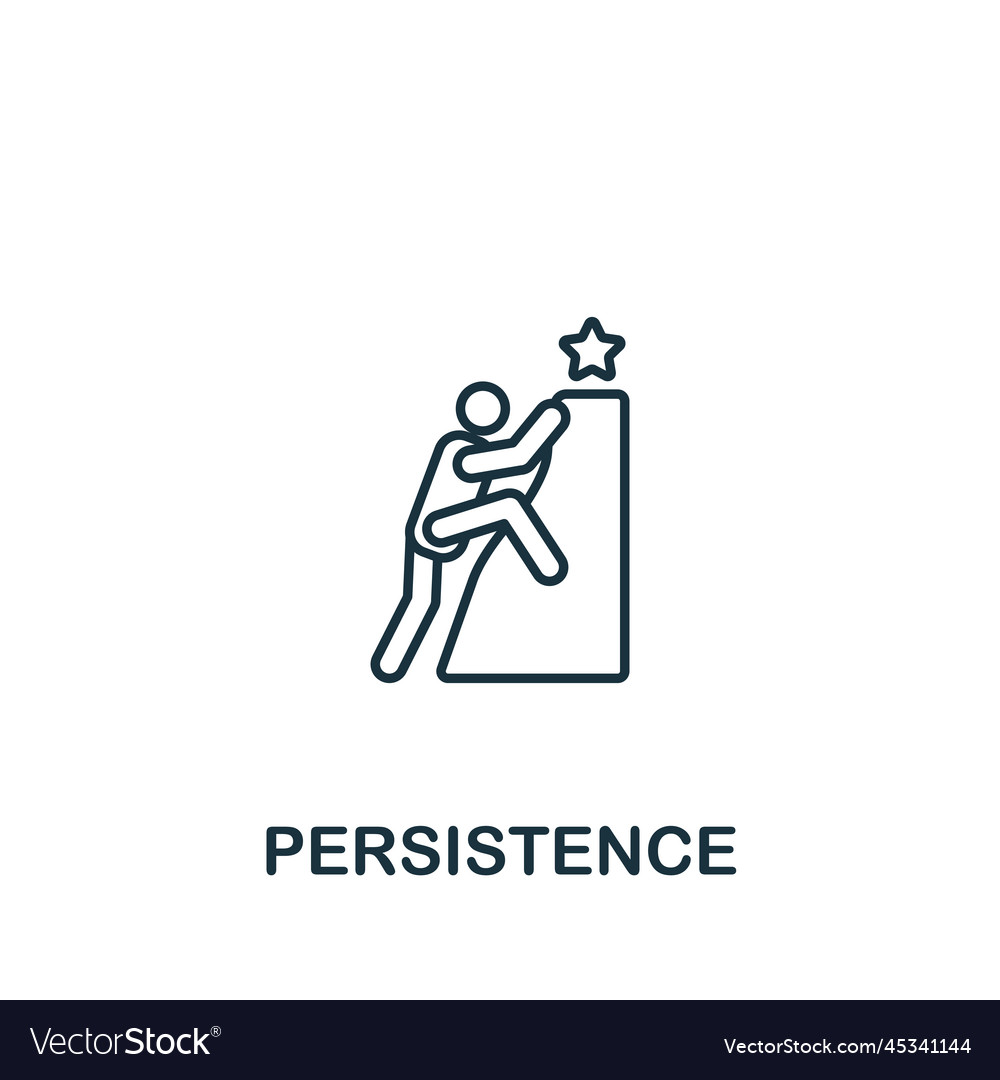 Persistence icon monochrome simple project Vector Image