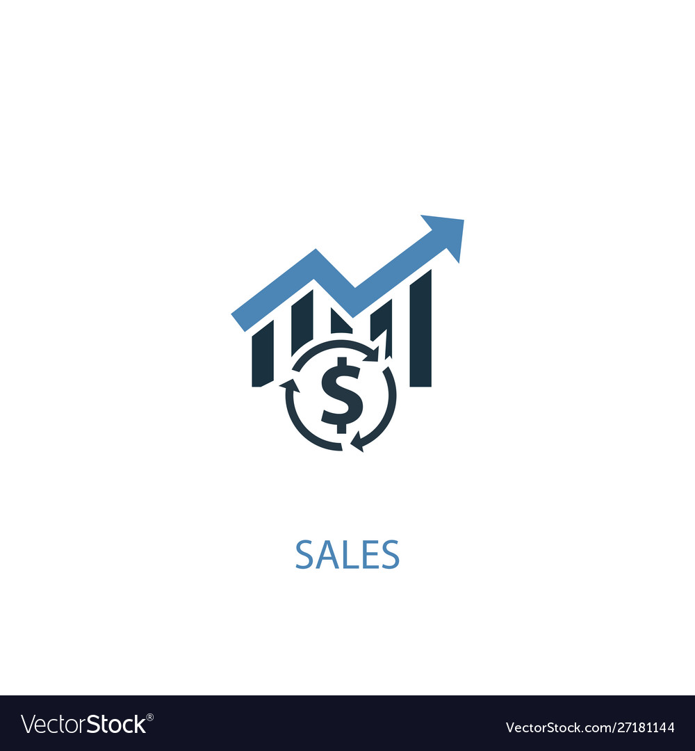 Sales Concept 2 Colored Icon Simple Blue Element Vector Image