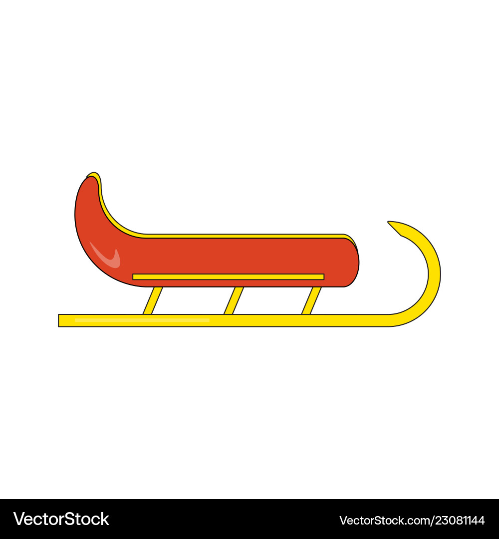 Santas sledge santa sleigh isolated on white Vector Image