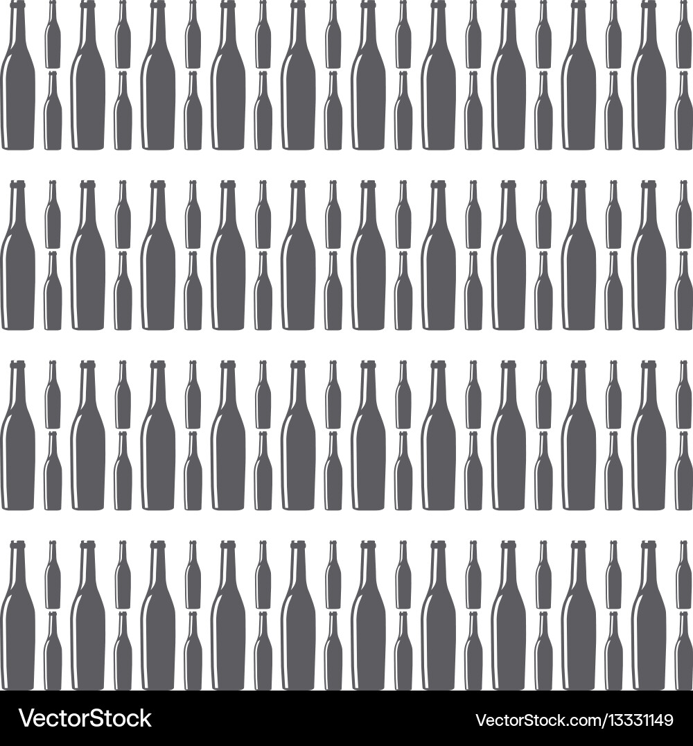 Bottles wine seamless pattern design Royalty Free Vector