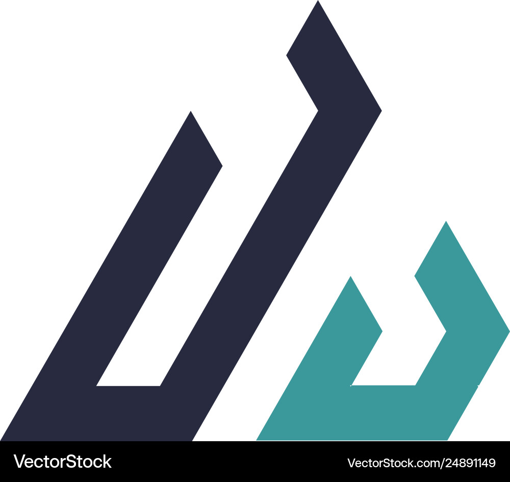 Initial letter triangle logo Royalty Free Vector Image