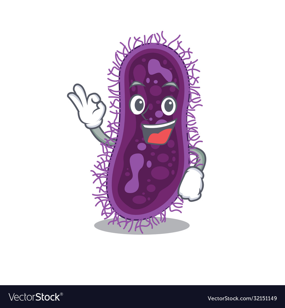 Lactobacillus rhamnosus bacteria mascot design Vector Image