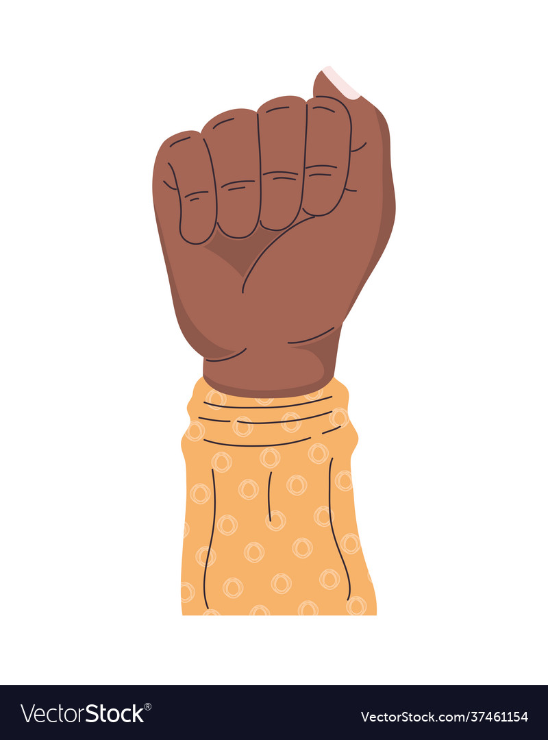 Afro activist hand
