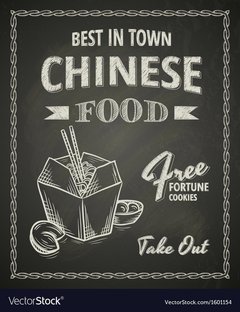 Chinese food poster Royalty Free Vector Image - VectorStock