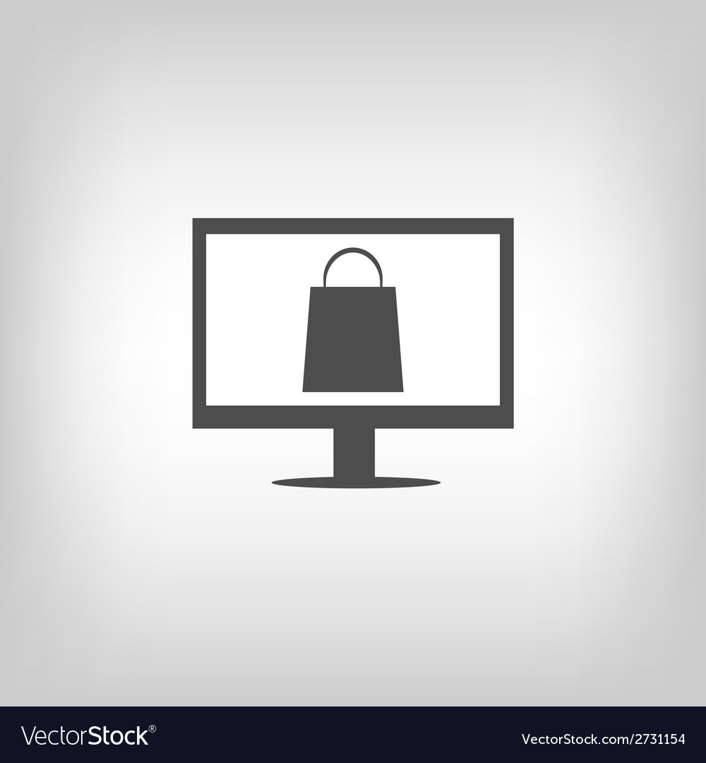 Online shopping sign Royalty Free Vector Image