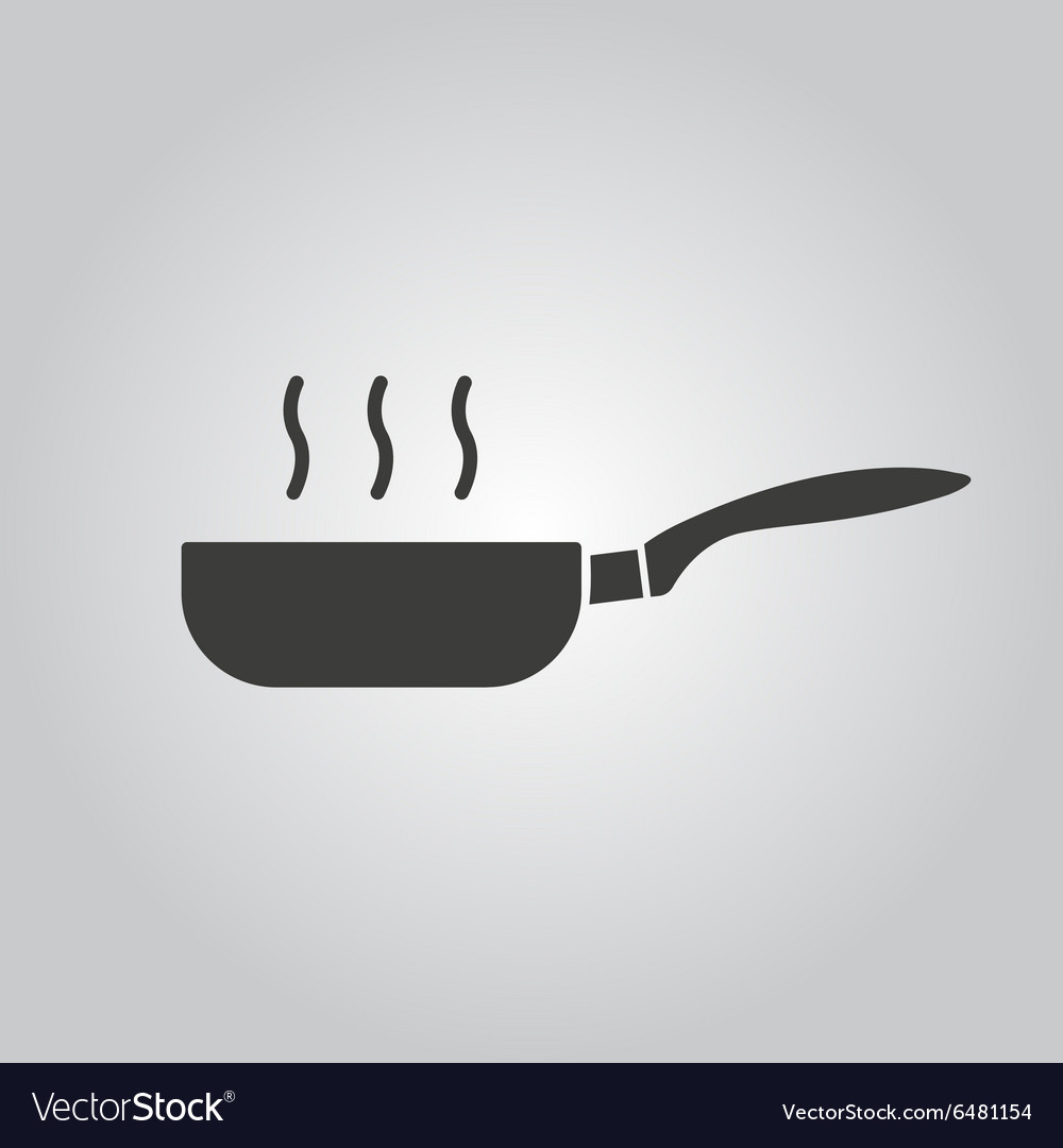 Pan icon barbecue and kitchen cook symbol Vector Image