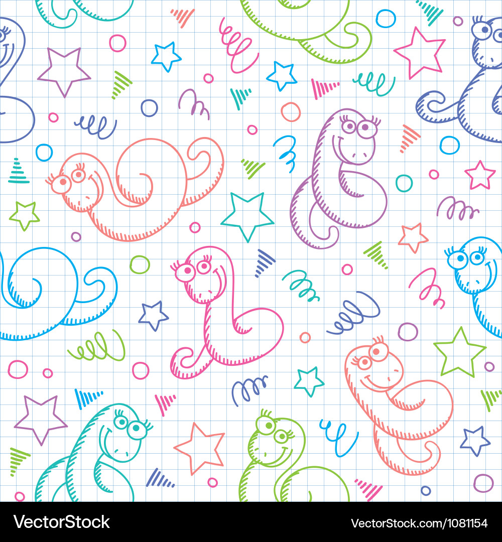 Pattern with snakes Royalty Free Vector Image - VectorStock