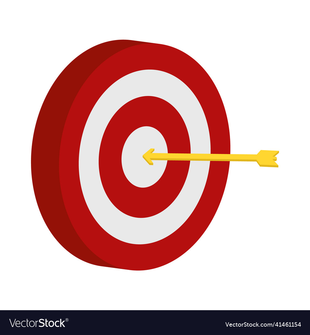 Target with arrow Royalty Free Vector Image - VectorStock