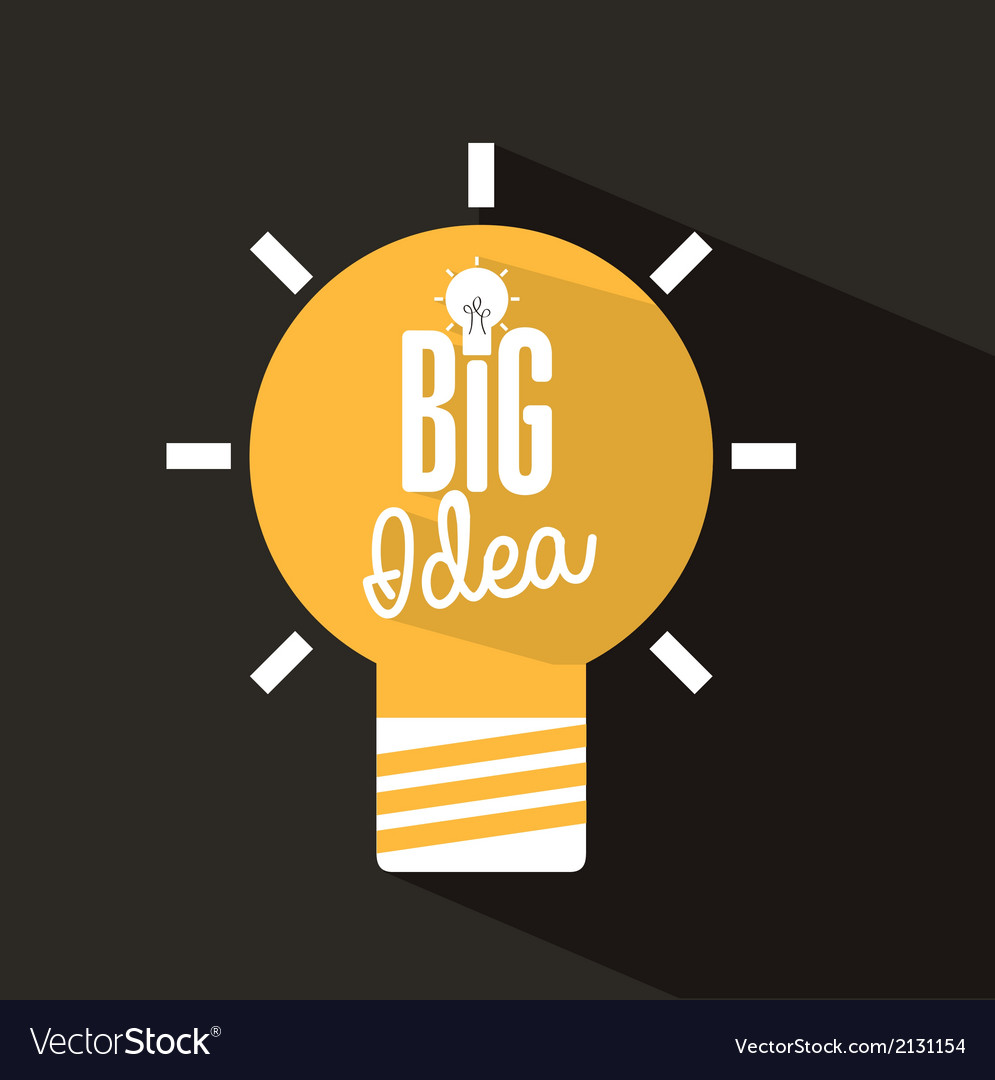 Think design over black background Royalty Free Vector Image