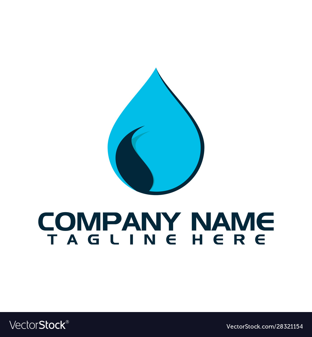 Water drop logo template design Royalty Free Vector Image