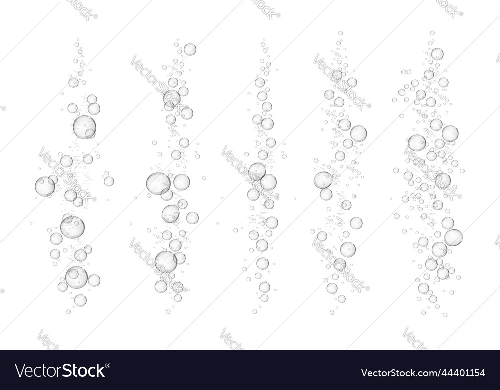 Water fizzy air bubbles effervescent soda drink Vector Image