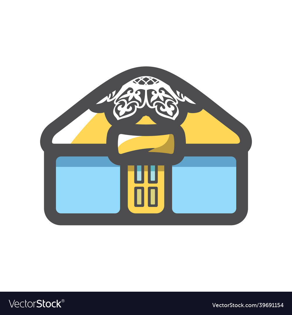 Yurt house of asian nomads icon cartoon Royalty Free Vector