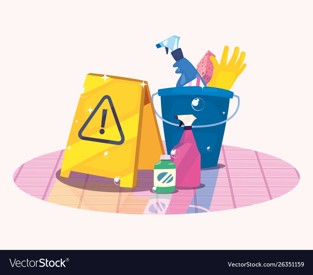 Cleaning products and supplies design Royalty Free Vector