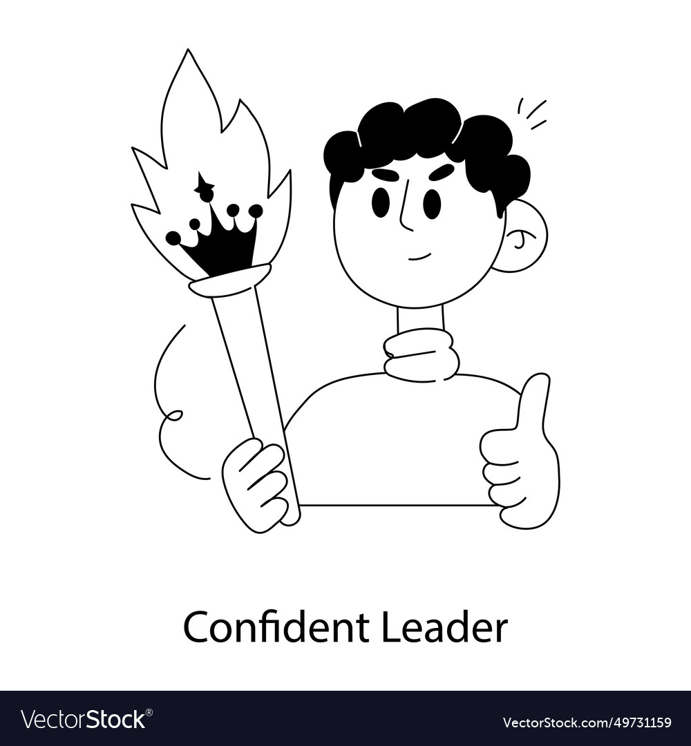 Confident leader Royalty Free Vector Image - VectorStock