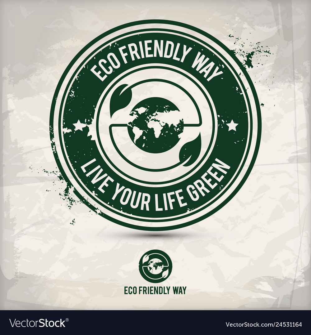 Alternative eco way stamp vector image Alternative eco way stamp