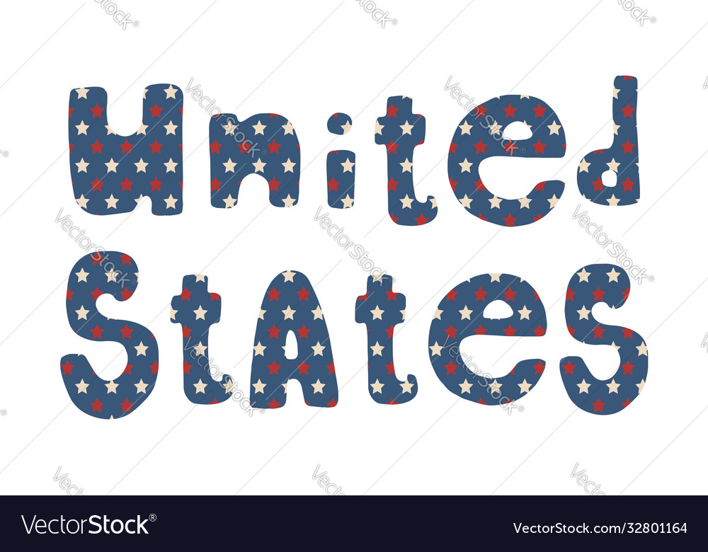 American patriotic lettering Royalty Free Vector Image