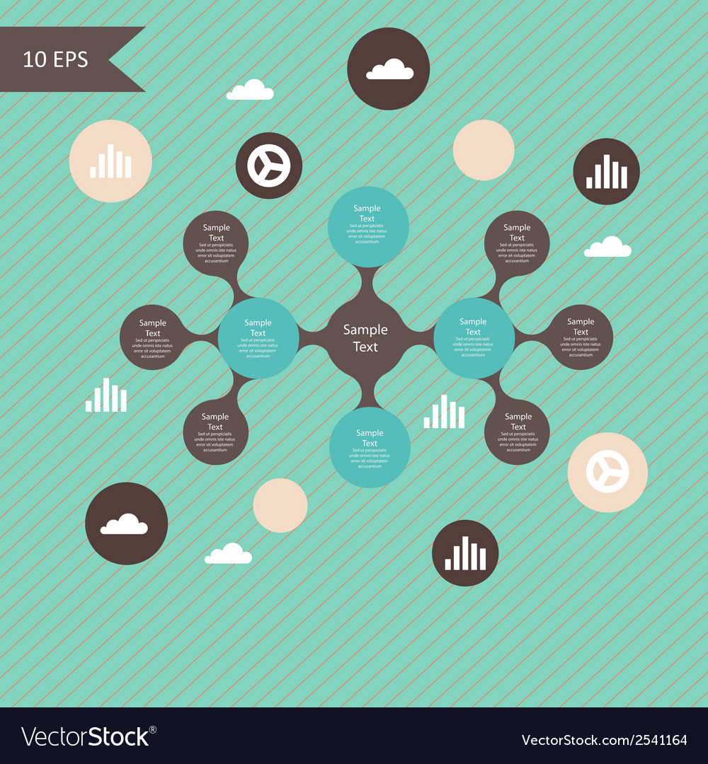 Colorful Metaball Round Diagram Infographics Vector Image