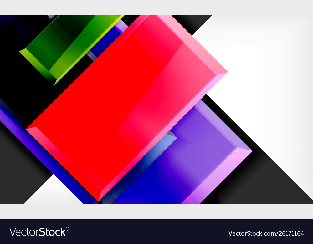 Colorful square and rectangle blocks background Vector Image