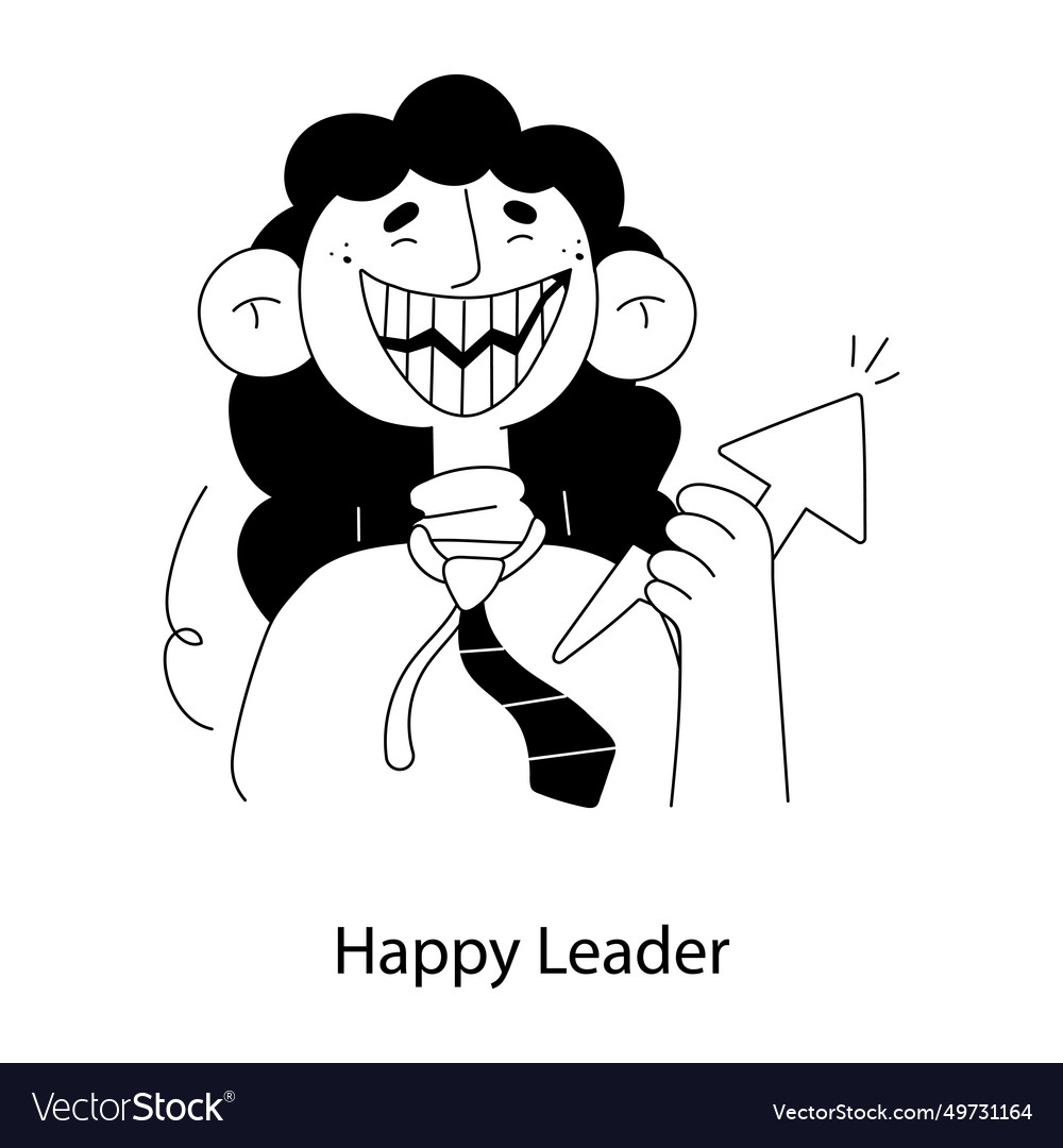 Happy leader Royalty Free Vector Image - VectorStock