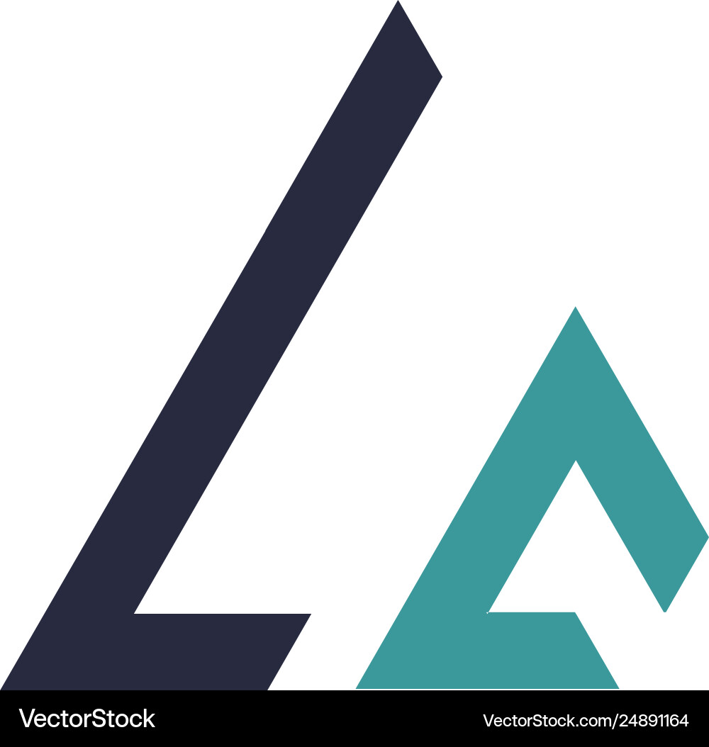 Initial letter triangle logo Royalty Free Vector Image