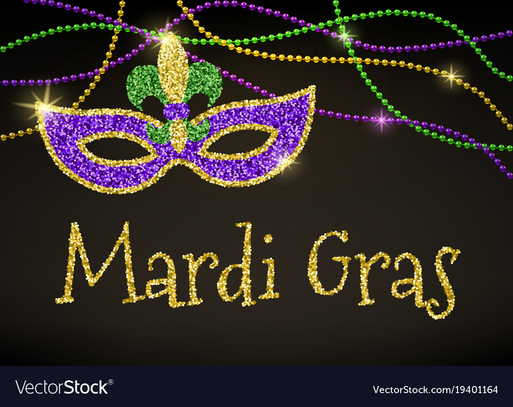 Mardi gras card Royalty Free Vector Image - VectorStock