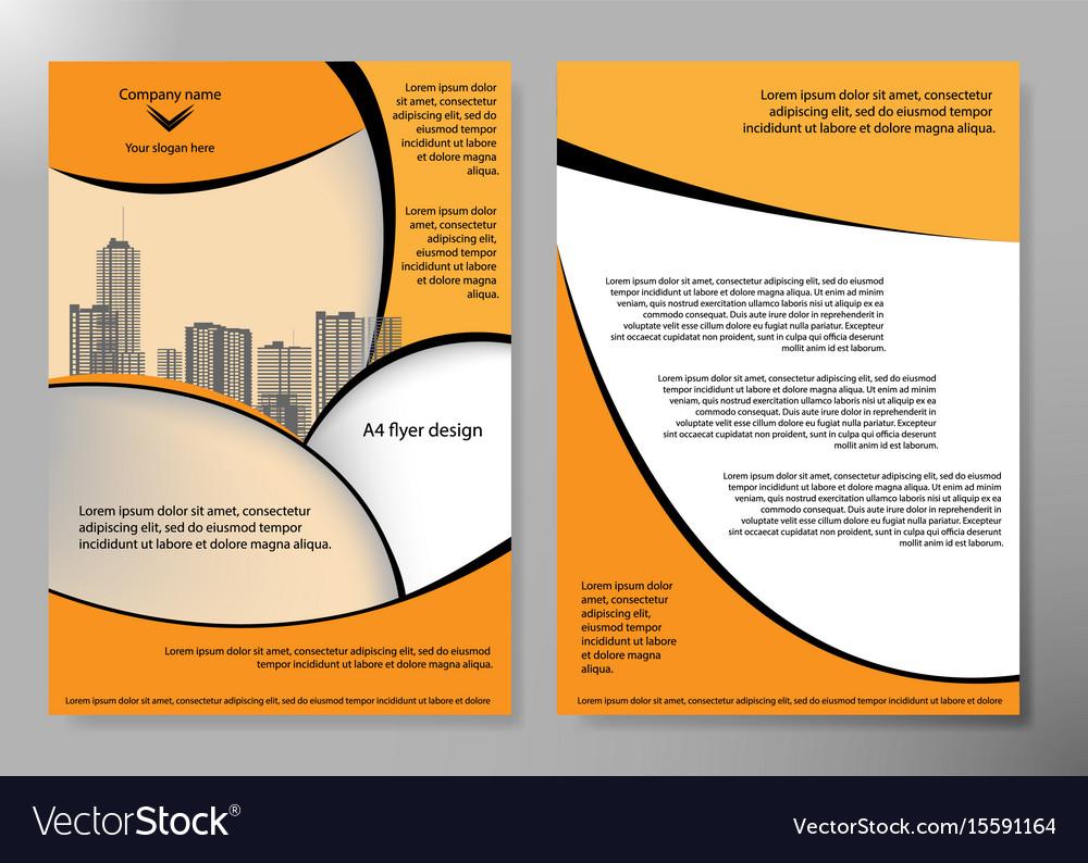 minimal flyers report business magazine poster vector image flyers magazine