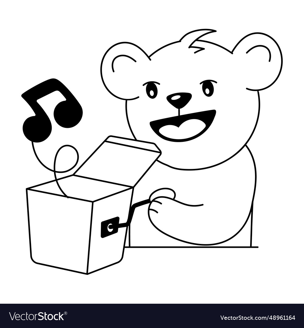 Musical box Royalty Free Vector Image - VectorStock