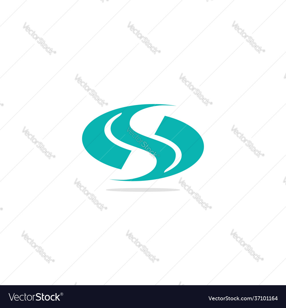 S initial round logo Royalty Free Vector Image