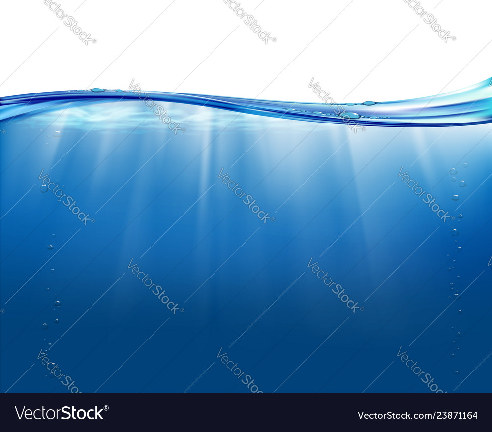 Underwater landscape with sunbeams Royalty Free Vector Image