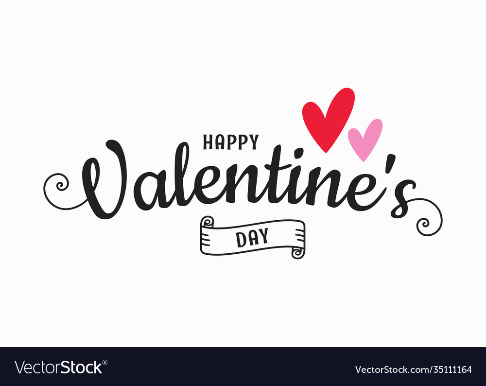 Valentines day card hearts on white Royalty Free Vector