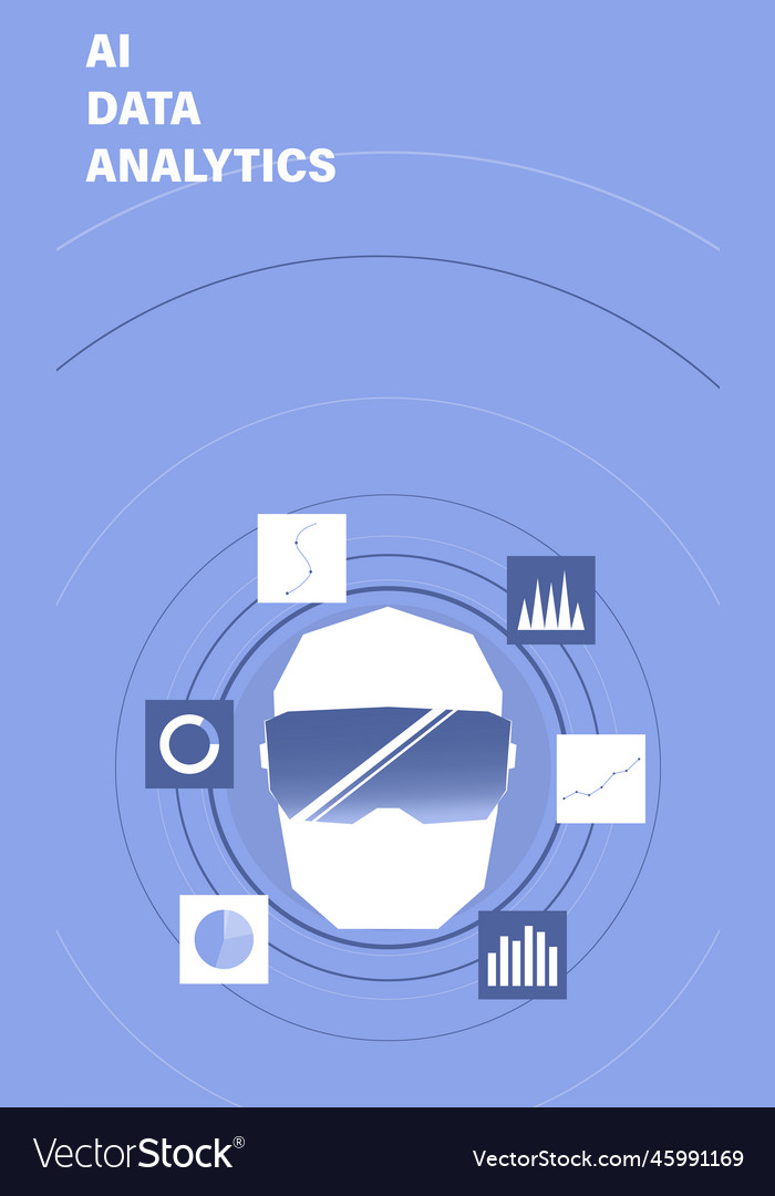 Artificial Intelligence In Data Analysis Data Vector Image Artificial Intelligence In Data Analysis Data Vector Image