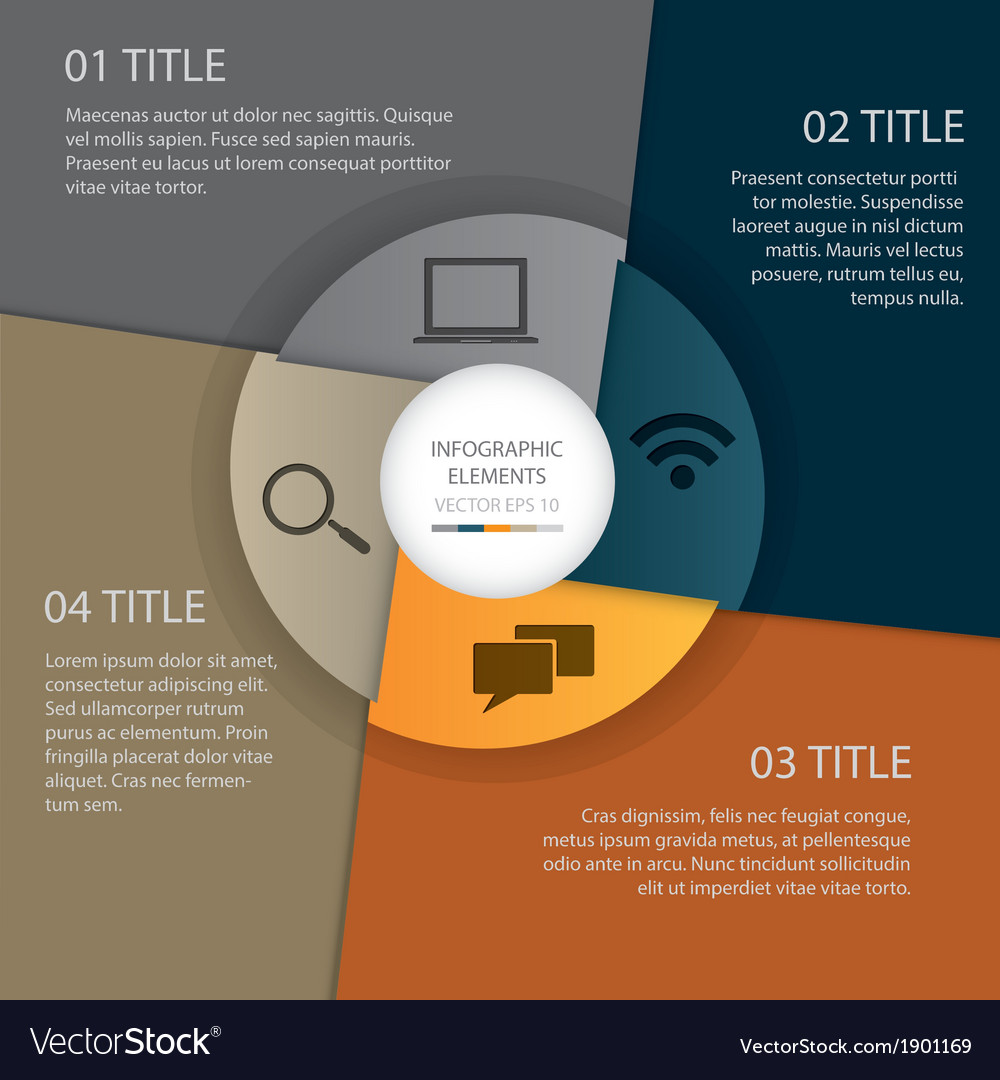 Infographics circle paper Royalty Free Vector Image