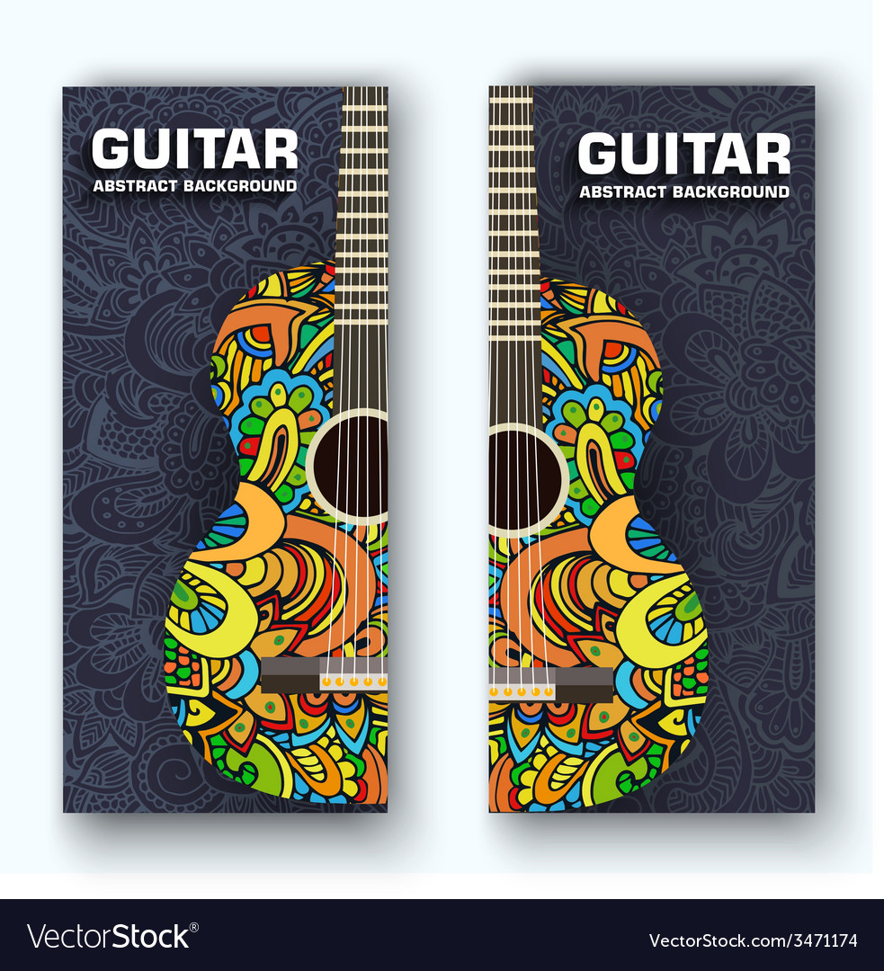 Flat music instruments background concept Vector Image